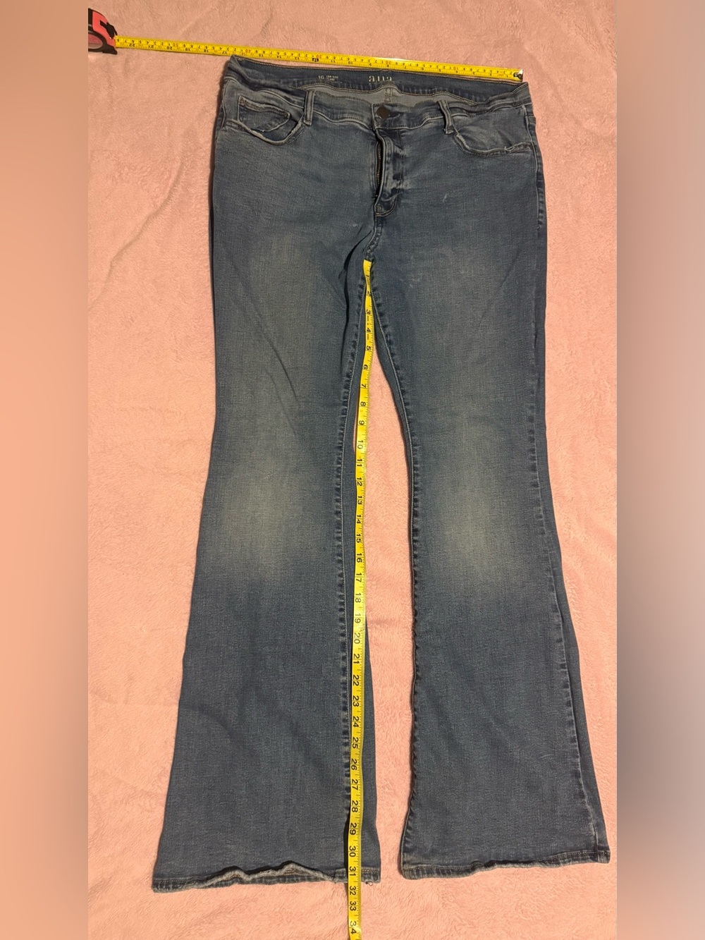 a.n.a Women's Indigo Wide-Leg Flare Jeans